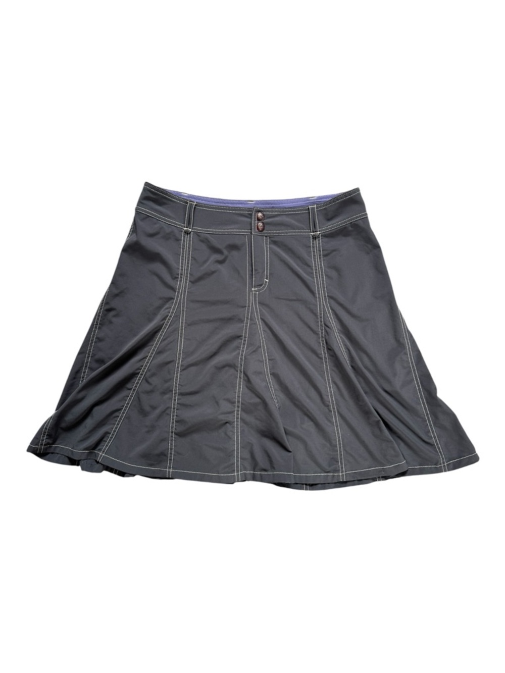 Athleta Black A-Line Skirt with Contrast Stitching